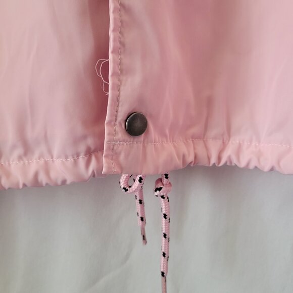 Edgar + Ash Jacket Windbreaker Snap closure Pink drawstring waist Women's XL EUC - Picture 4 of 10